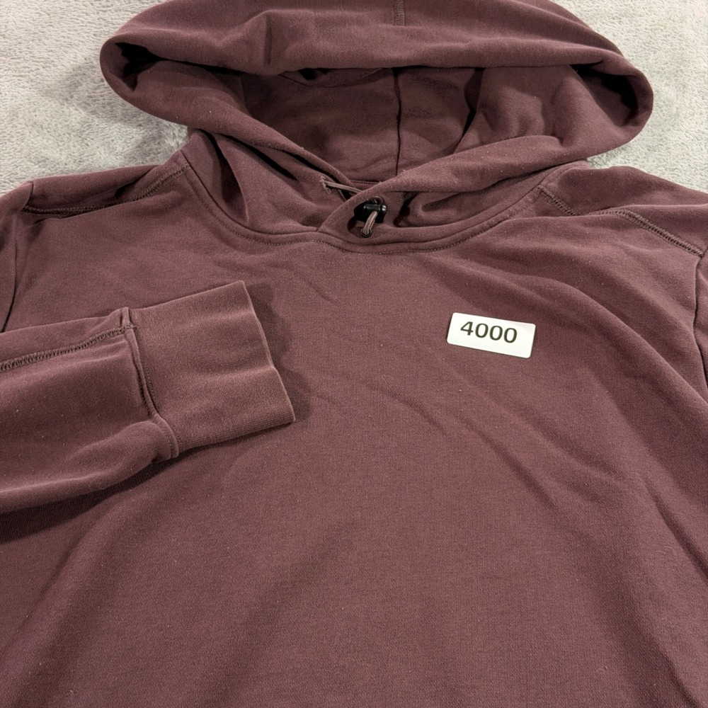 Hoka One One Hoodie Mens XL Burgundy Pullover French Terry Athletic Sweatshirt